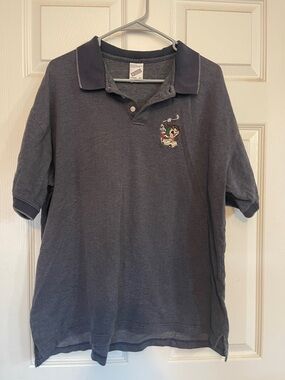 Vintage Warner Bros. Taz Manía Golf Cart Heathered Gray Crewneck Tee